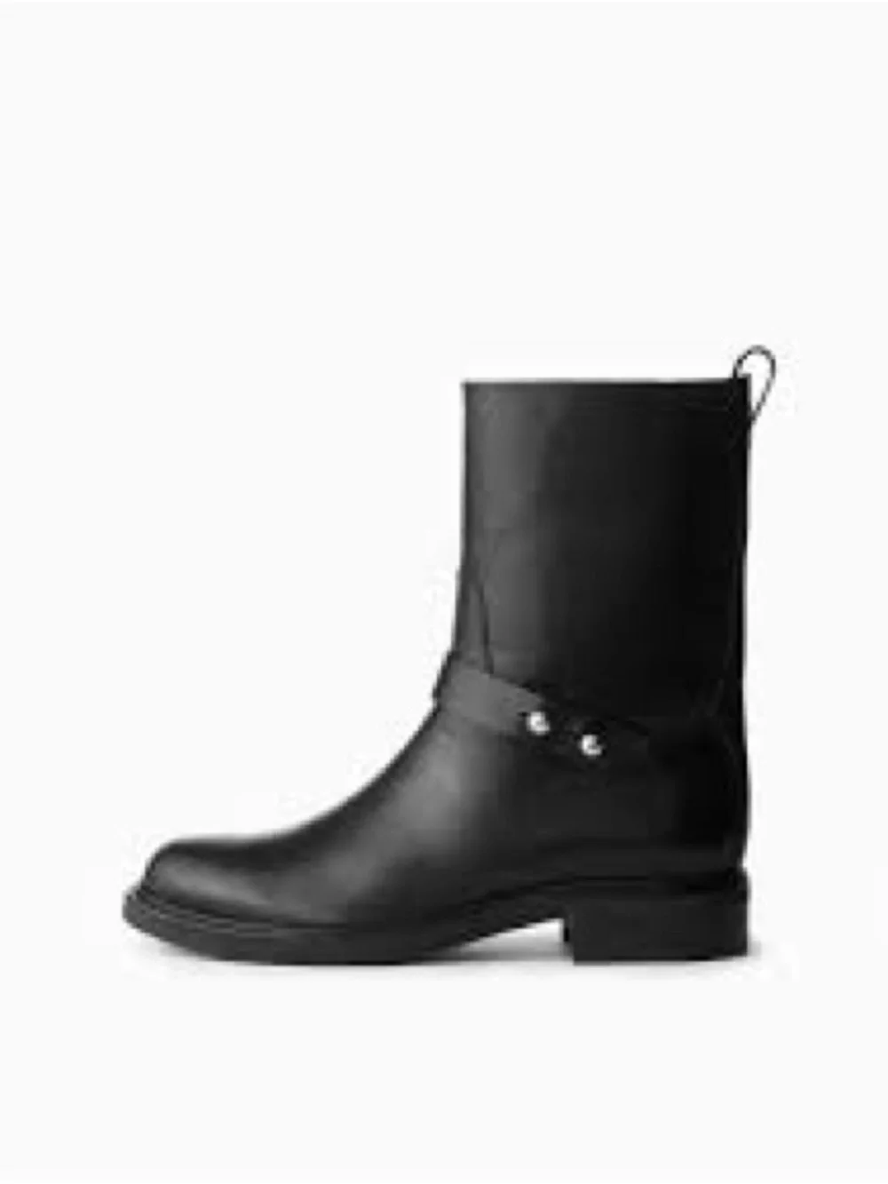 Rag & Bone Slayton Moto Boots – Size 9.5 Leather Pull On Black Biker Luxury
